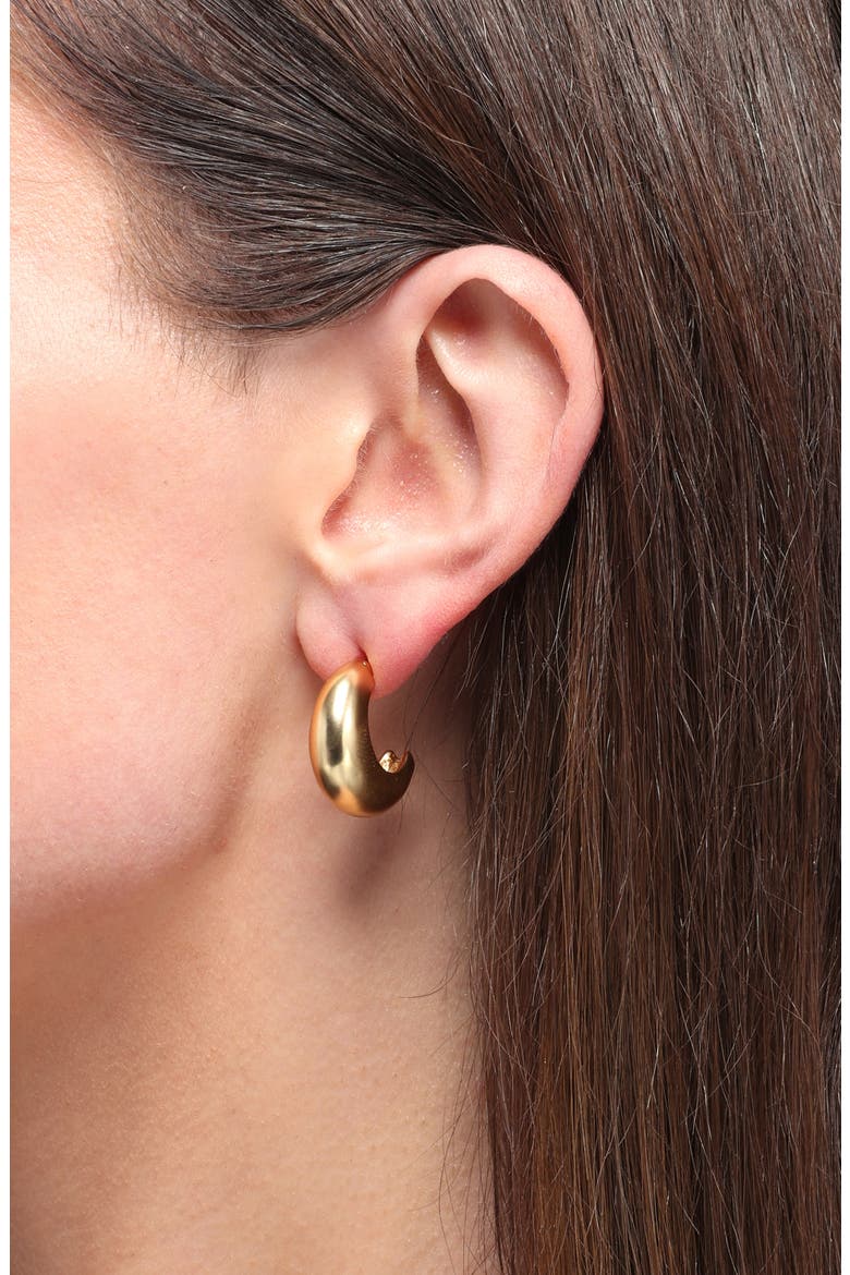 Arc Hoop Earrings, Alternate, color, GOLD