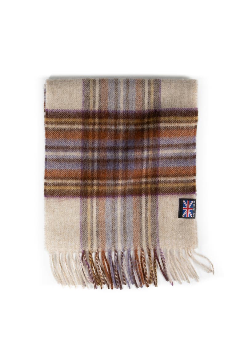 Fringed Merino Wool Scarf, Alternate, color, Dress Heather Stewart