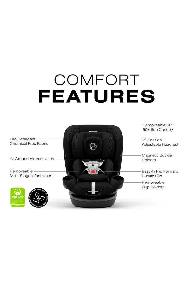Callisto G 360 All-in-One Car Seat, Alternate, color, MOON BLACK