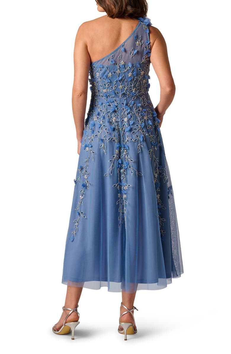 Adrianna Papell Embellished One-Shoulder Cocktail Dress, Alternate, color, French Blue