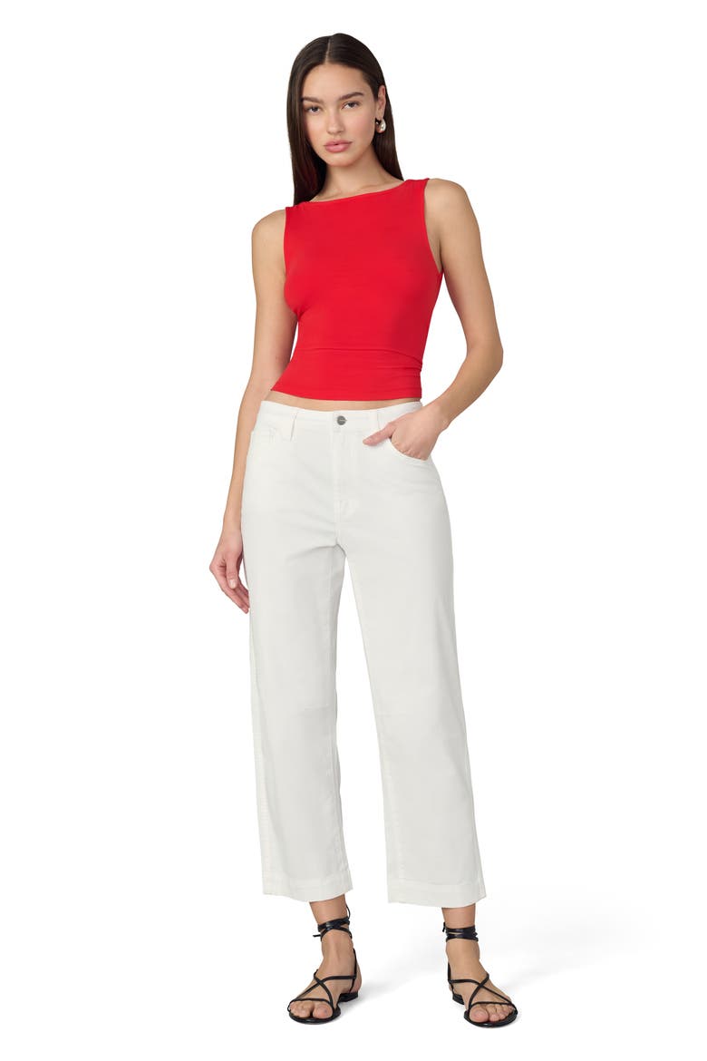 Boatneck Tank Top, Alternate, color, CHERRY RED