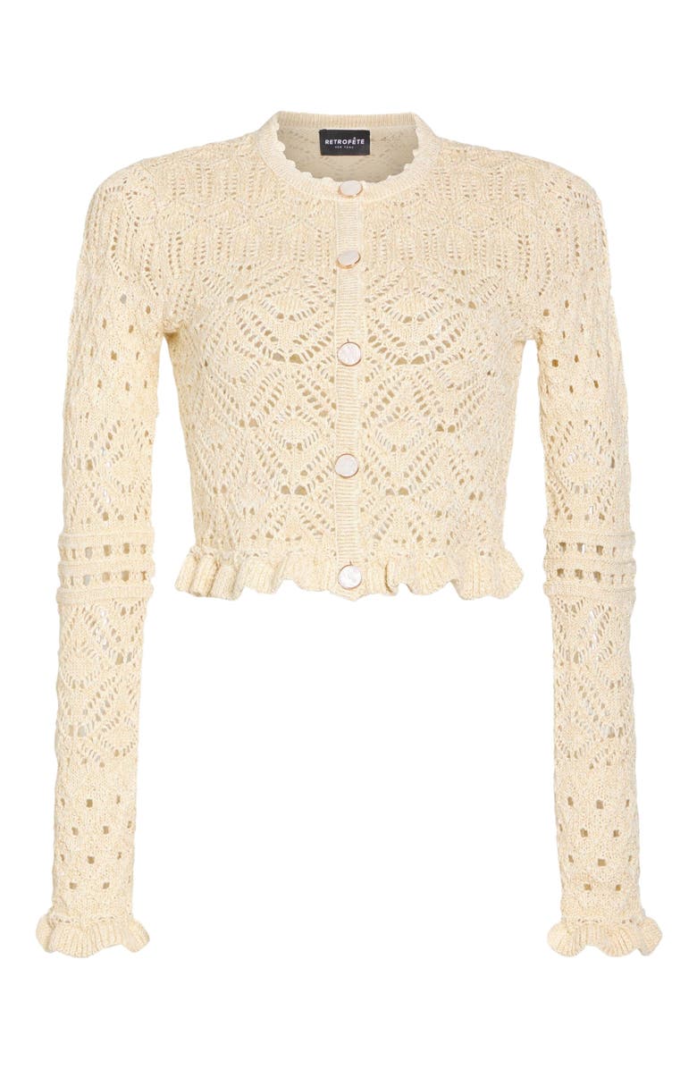 Retrofête Giuliana Crochet Cardigan, Alternate, color,