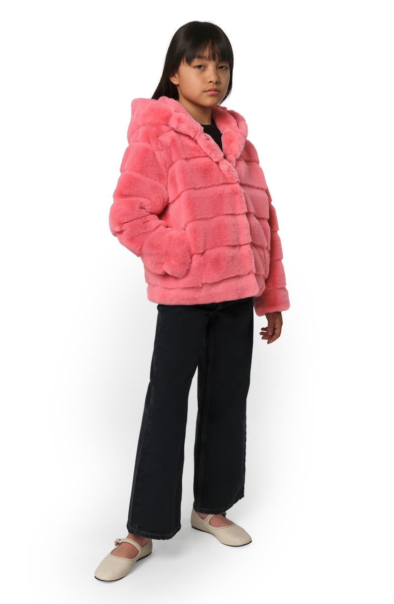 Apparis Kids' Goldy Recycled Polyester Pluche<sup>™</sup> Faux Fur Coat, Alternate, color, 