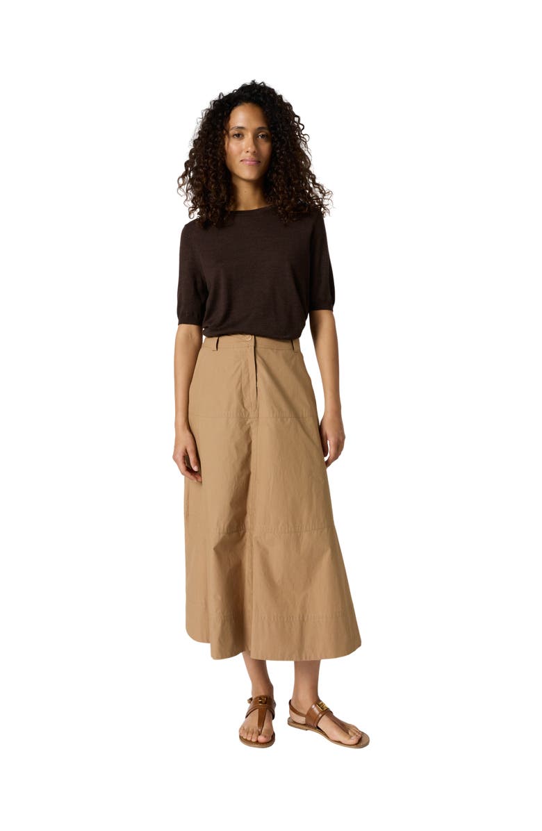 22535459 Jina High Waist A-Line Midi Skirt, Alternate, color, Caramel
