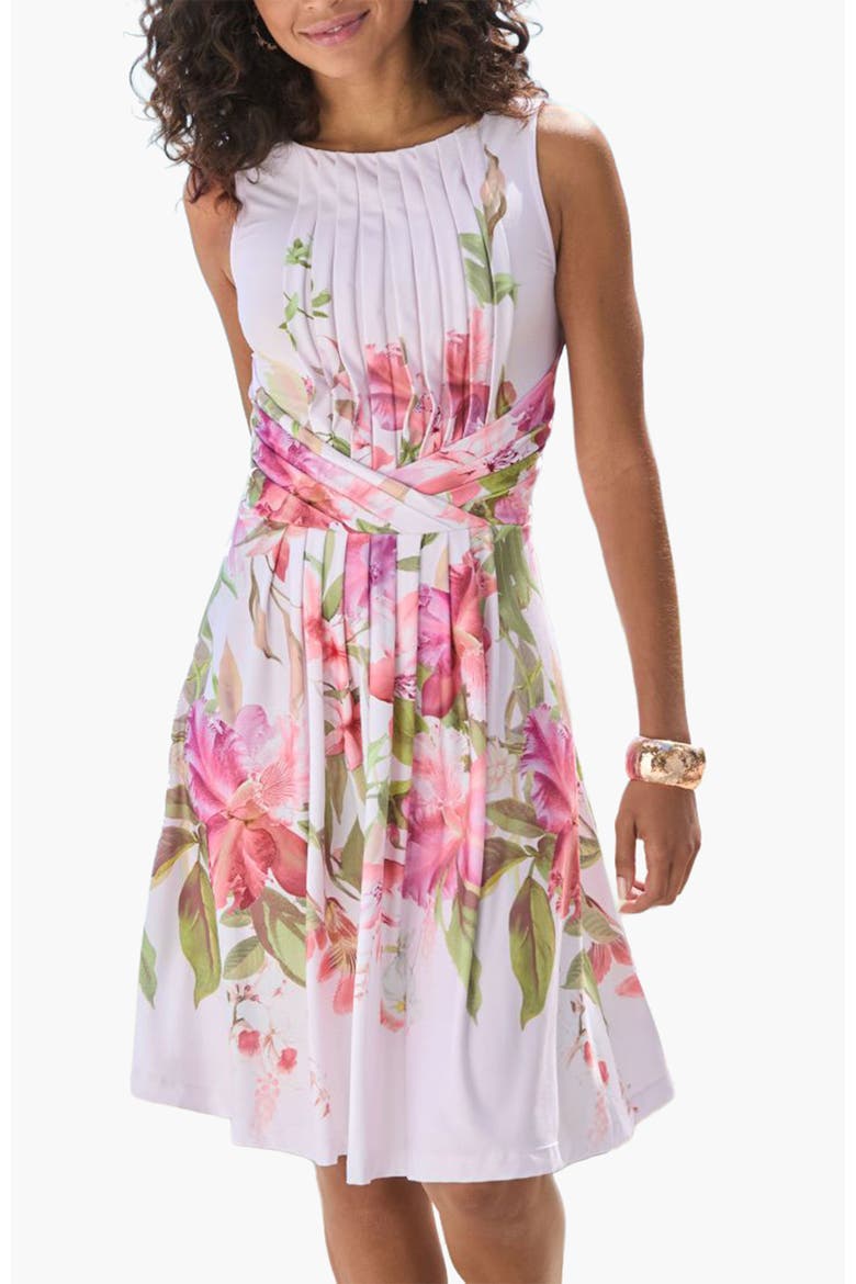 Pleated Floral Dress, Main, color, Rose Printed