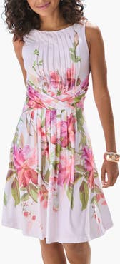 LASCANA Pleated Floral Dress