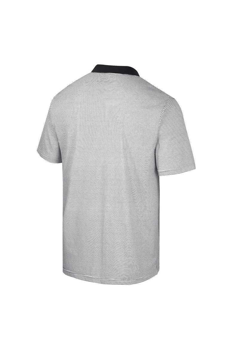 Men's Colosseum White/Black UCF Knights Print Stripe Polo, Alternate, color, White