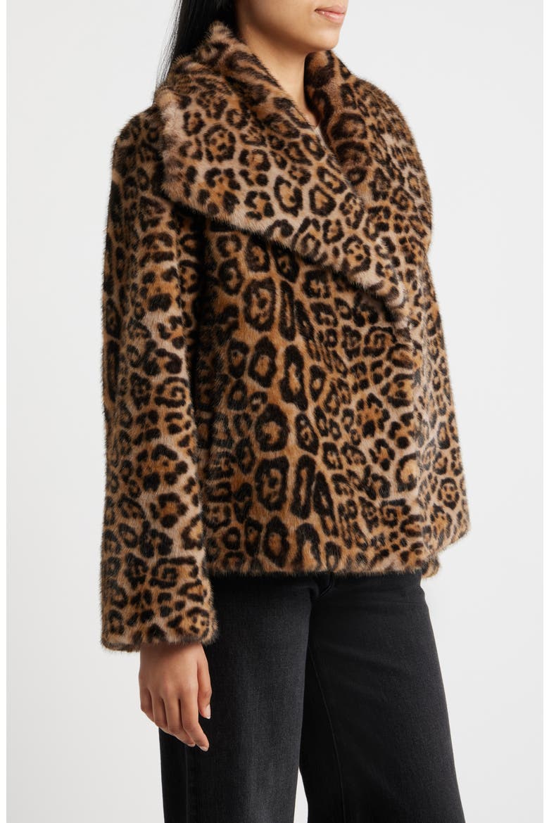 Faux Fur Jacket, Alternate, color, LEOPARD