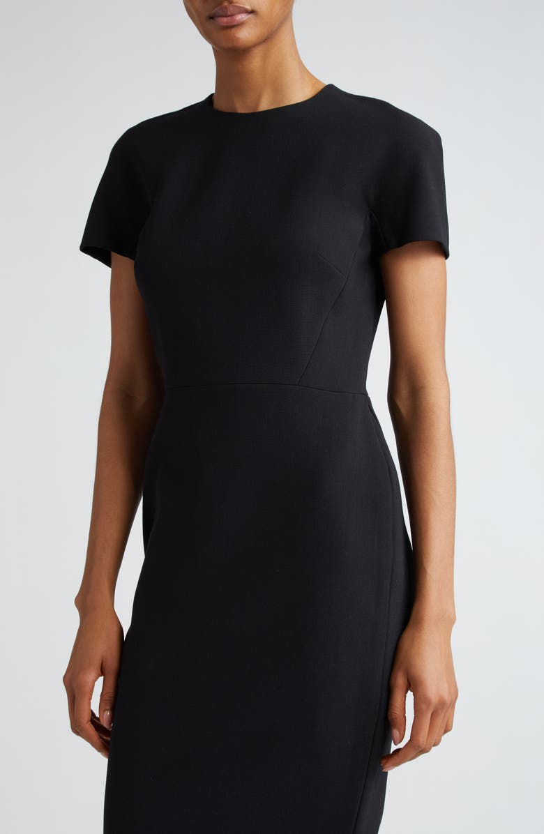 Victoria Beckham Crepe Sheath Dress, Alternate, color, Black