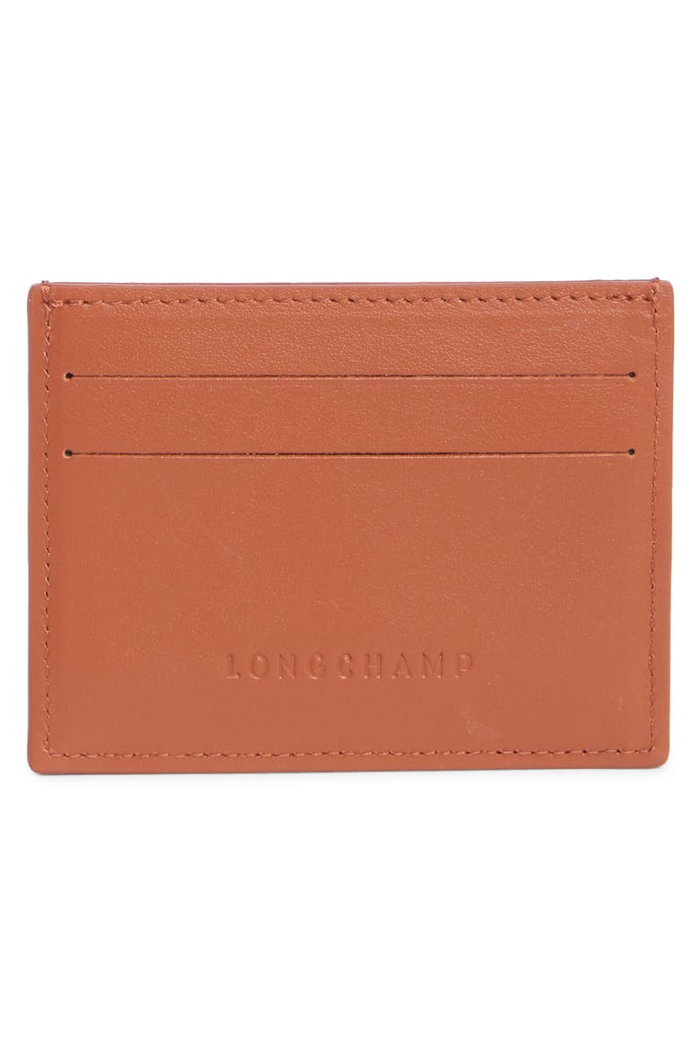 Le Roseau Leather Card Case, Alternate, color, BARK