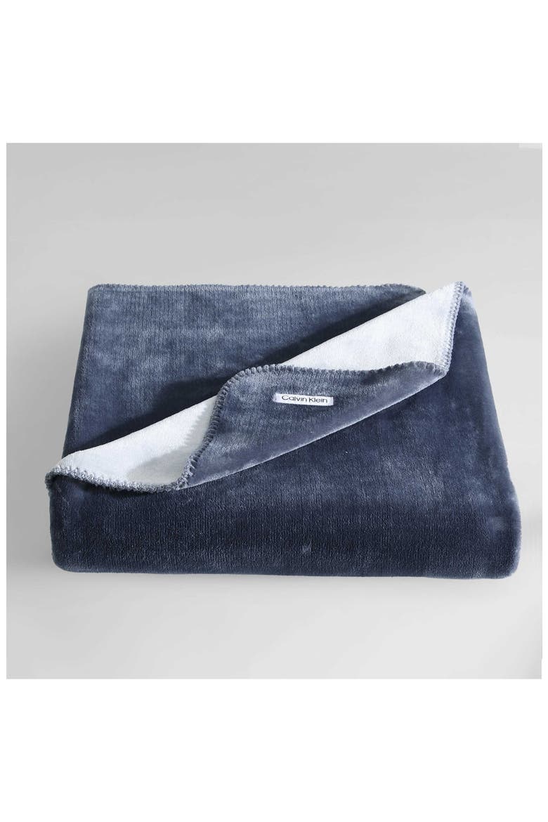 Modern Reversible Throw Blanket, Alternate, color, MEDIUM BLUE