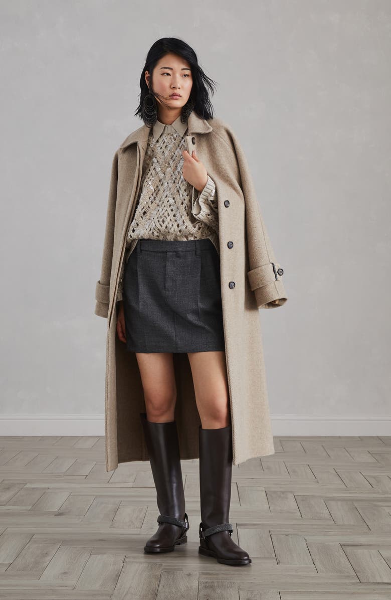 Brunello Cucinelli Sweater with Dazzling Embroidery, Alternate, color, 