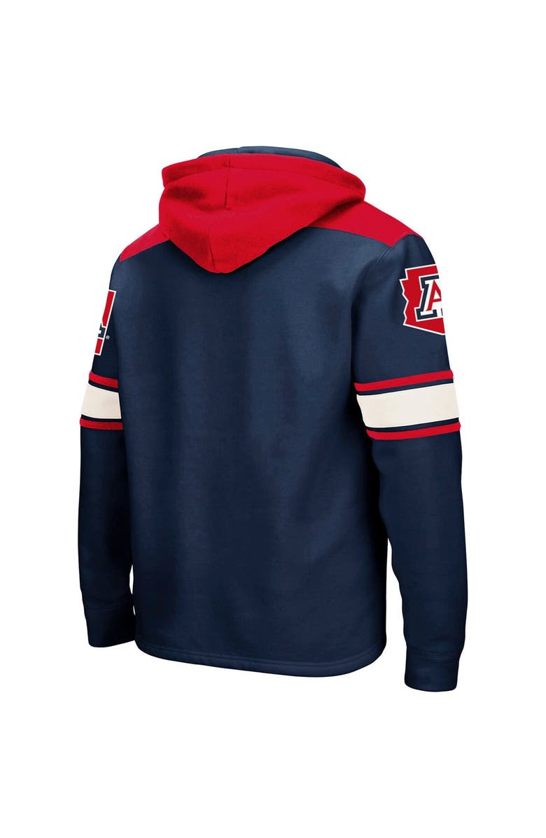 COLOSSEUM Men's Colosseum Navy Arizona Wildcats 2.0 Lace-Up Pullover Hoodie, Alternate, color, Navy