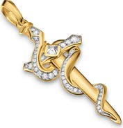 David Yurman Men's Ouroboros Snake Amulet with Diamonds