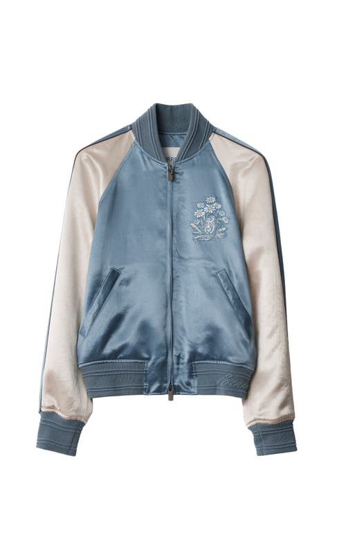 BURBERRY BURBERRY EKD SATIN BOMBER JACKET