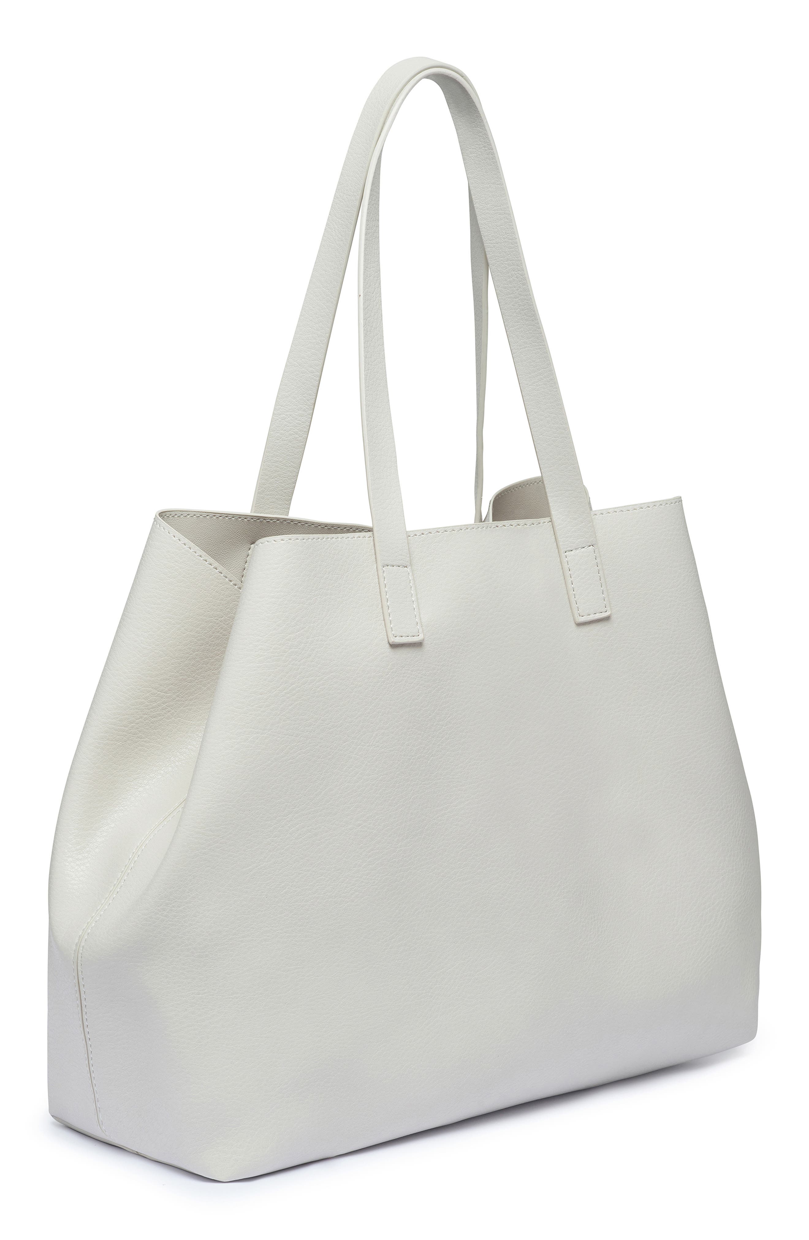 Scoresby Wide Faux Leather Tote, Alternate, color, GREY