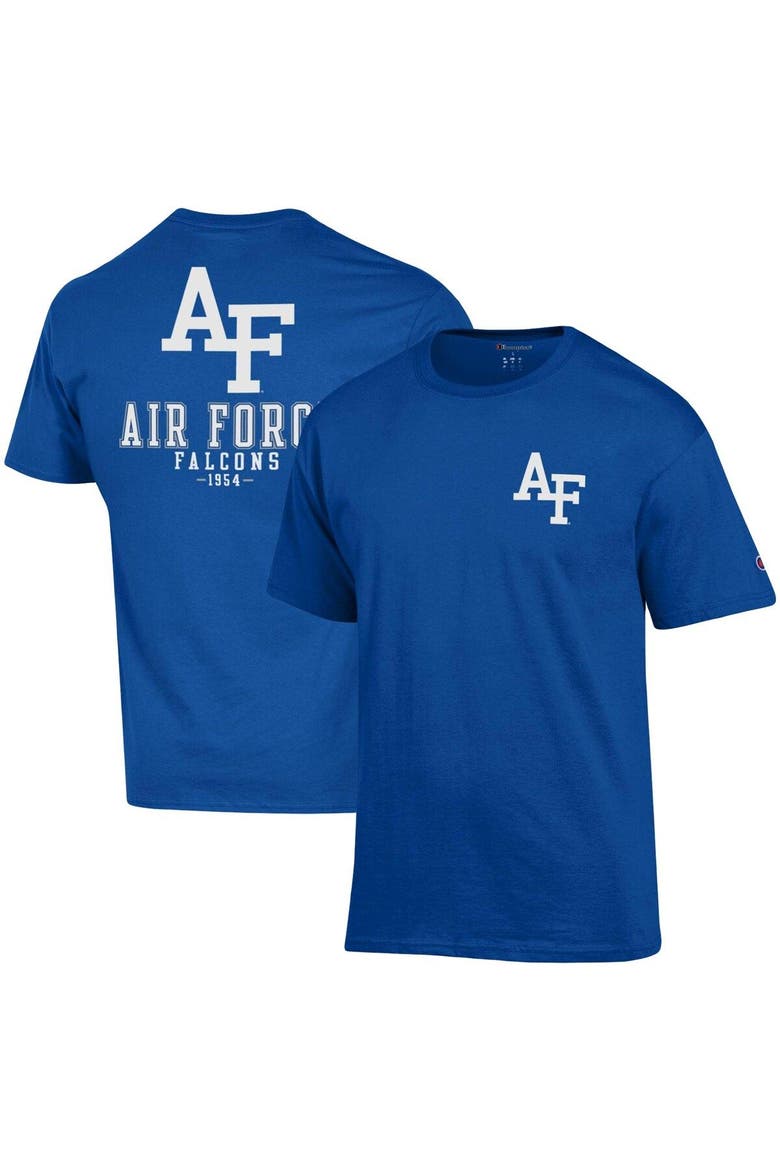 Material Forces Champion Men's Champion Royal Air Force Falcons Stack 2-Hit T-Shirt ...
