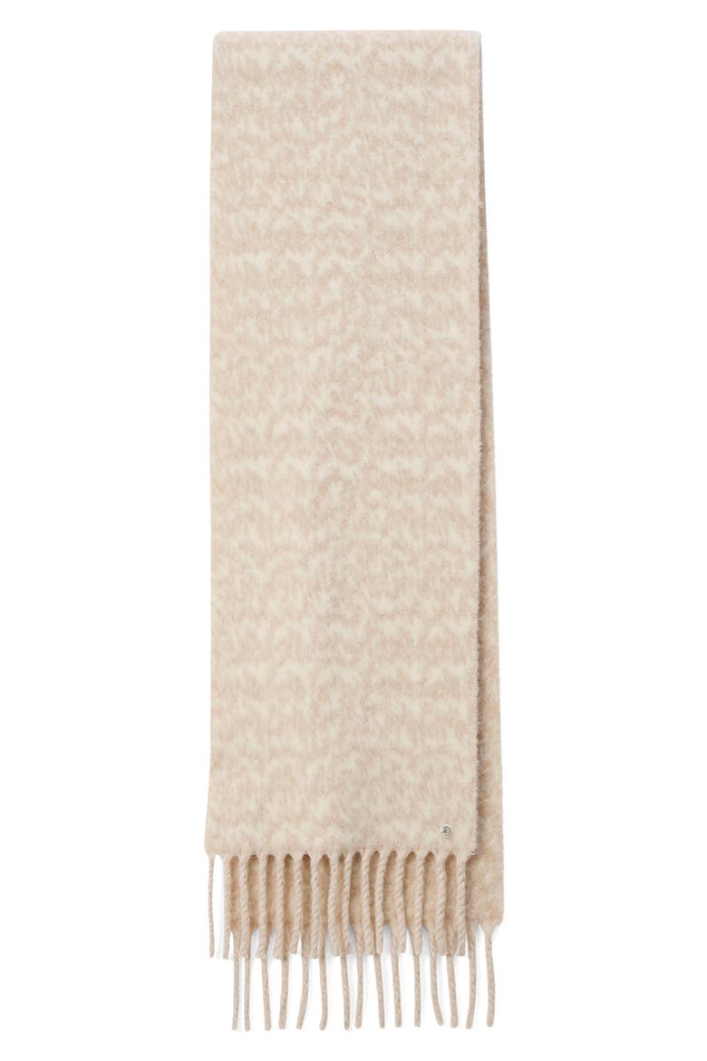 Nora Twisty Fringe Scarf, Main, color, BEIGE