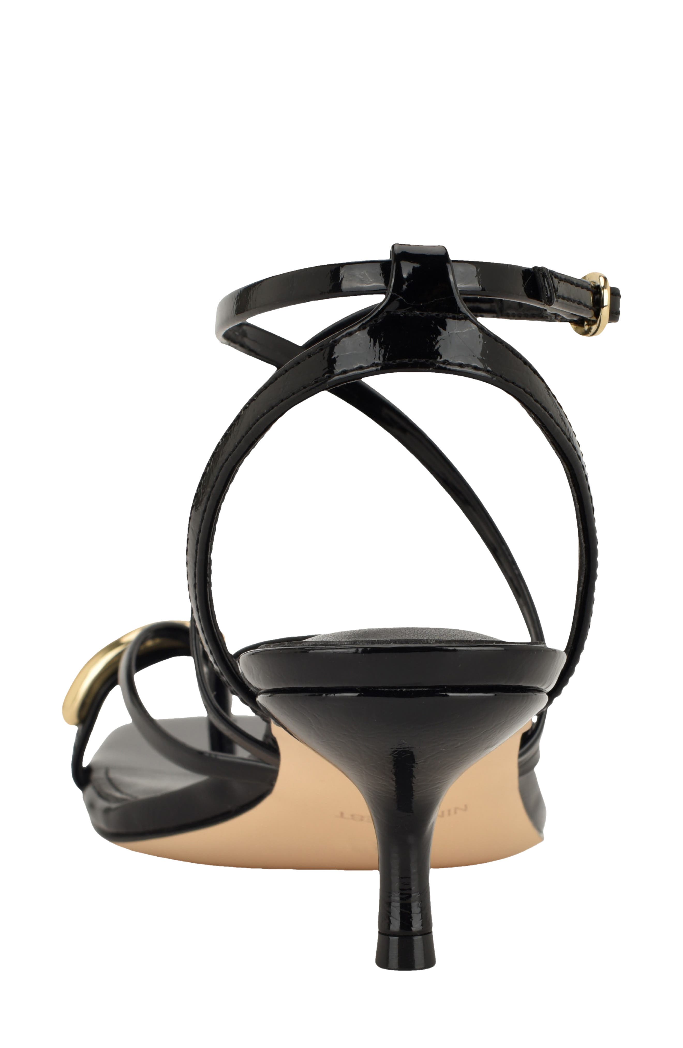 Nine West Mays Ankle Strap Sandal, Alternate, color, Black