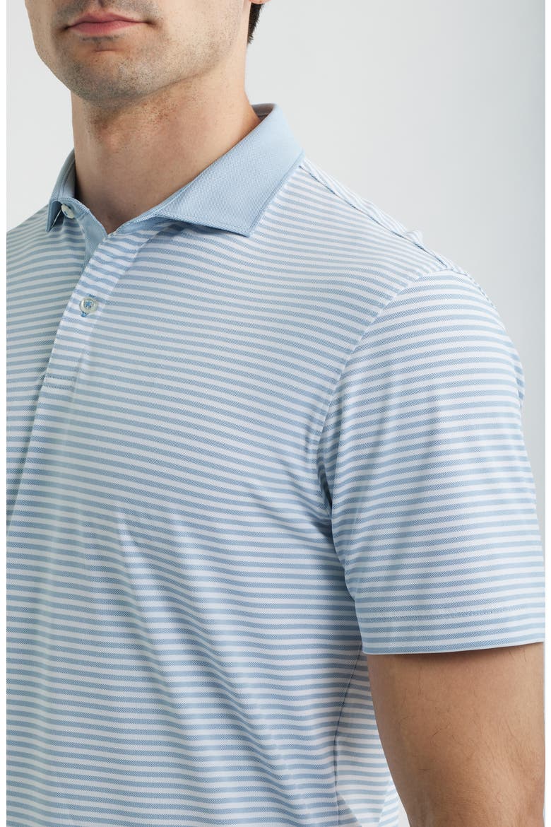 Cruz Stripe Performance Jersey Polo, Alternate, color, CARBON FIBER