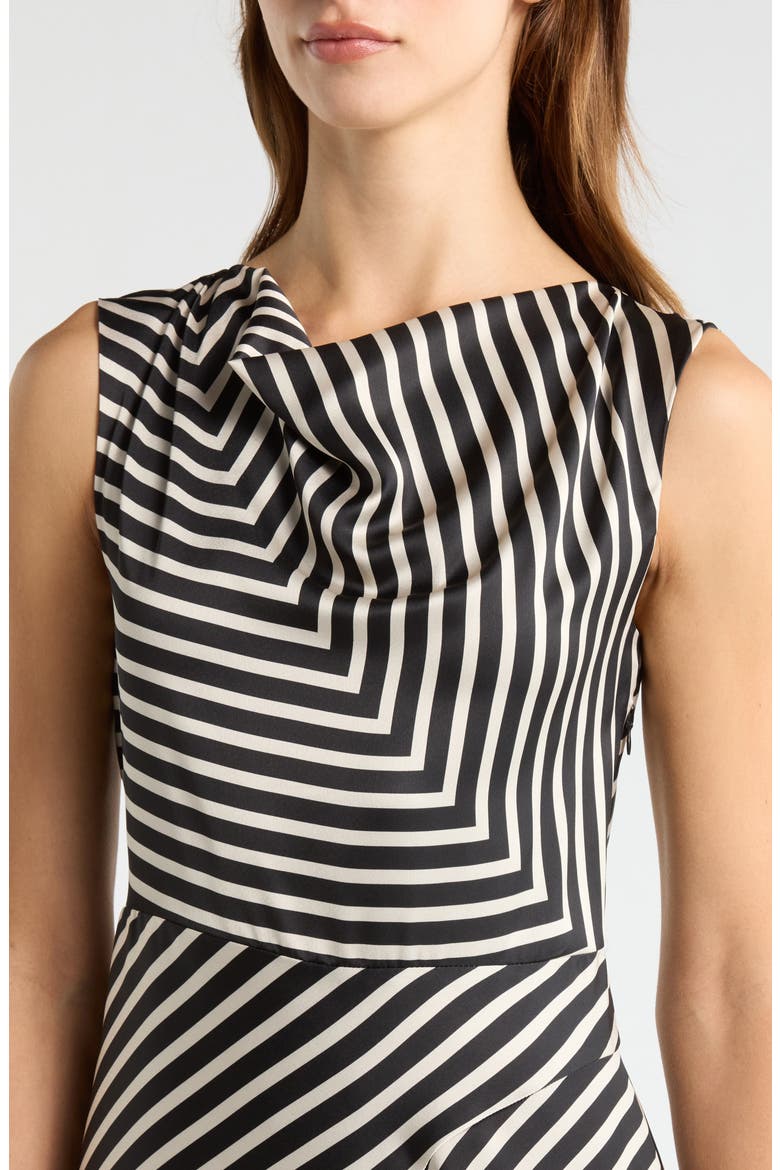 Stripe Maxi Dress, Alternate, color, RICH BLACK