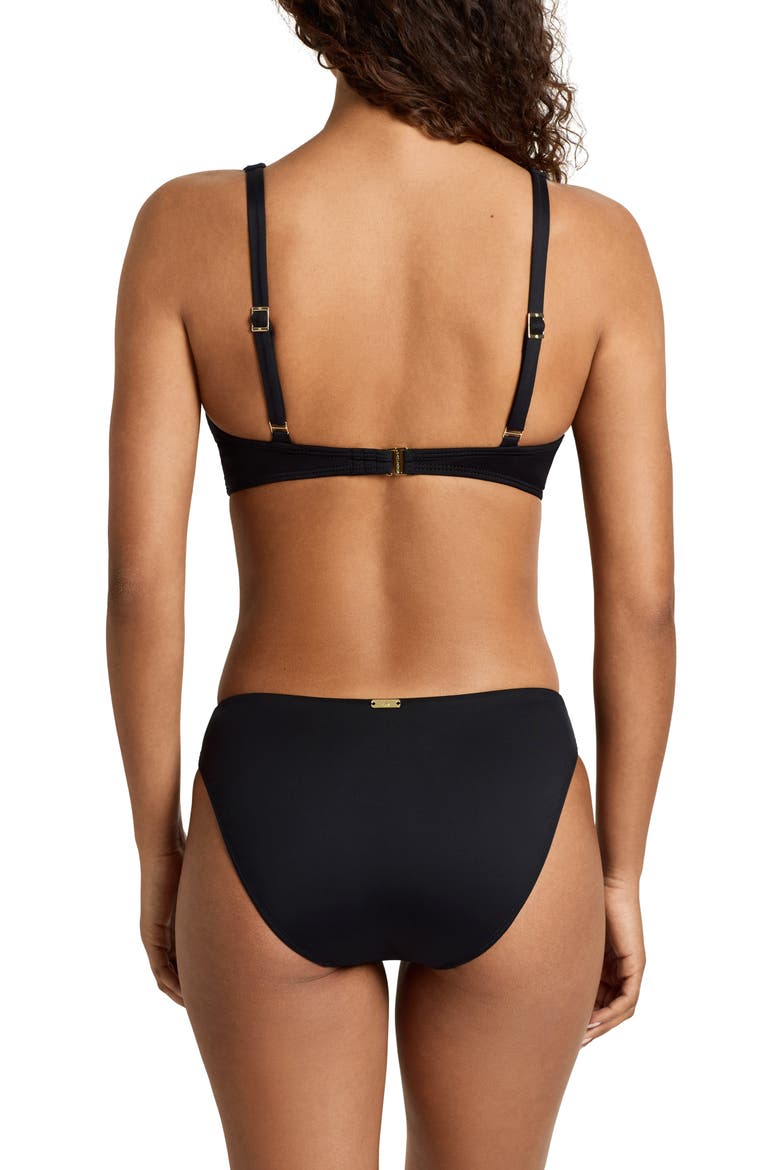 Ruffle Underwire Bikini Top, Alternate, color, BLACK