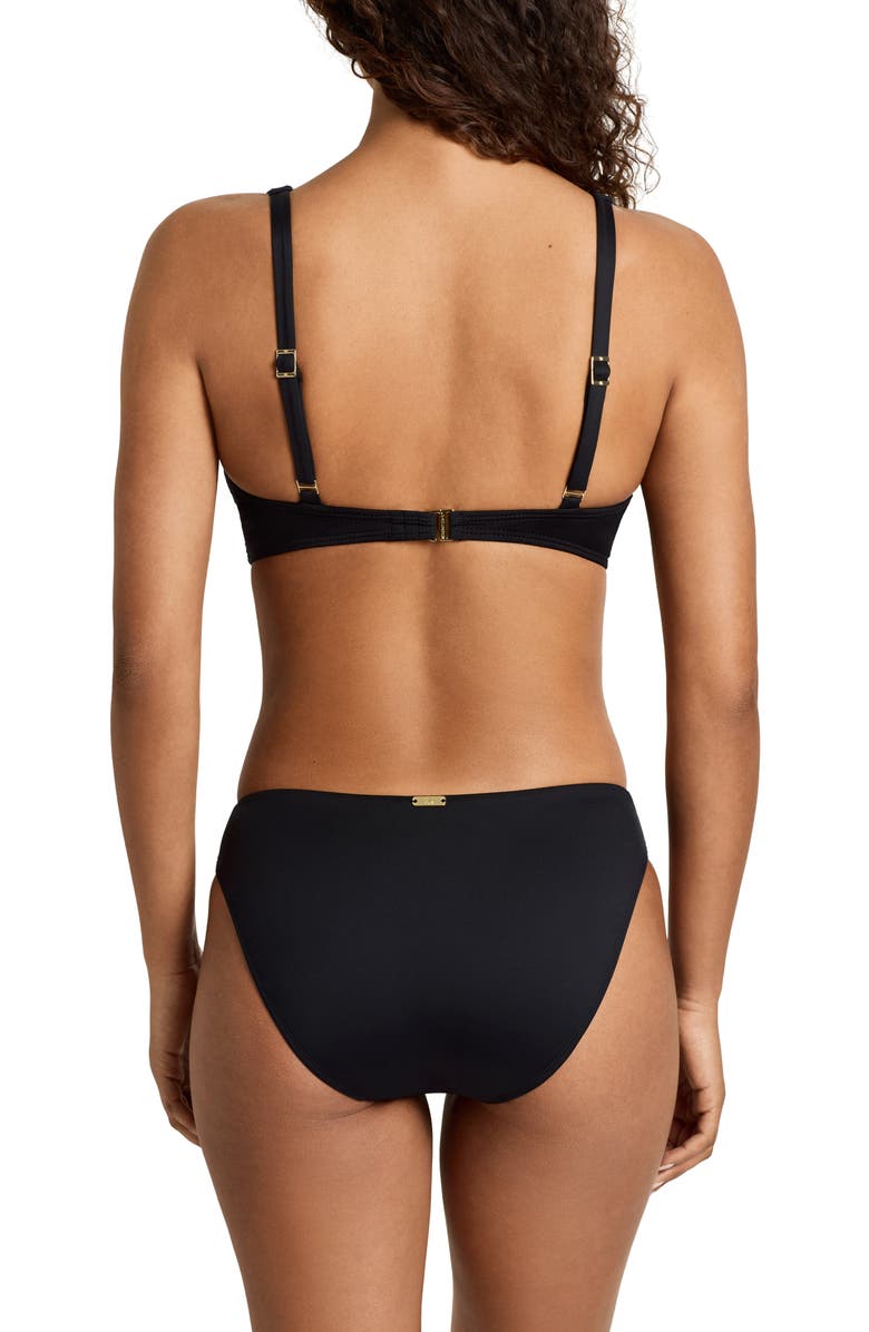 Lauren Ralph Lauren Ruffle Underwire Bikini Top, Alternate, color, Black