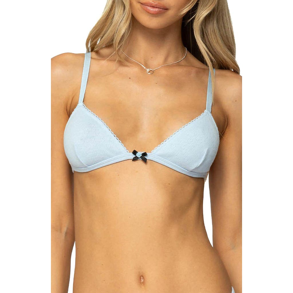 Edikted Delfina Pointelle Triangle Bikini Top