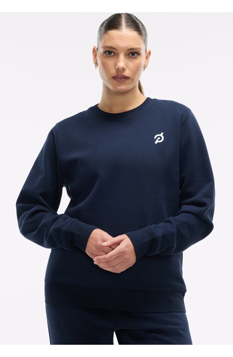 Peloton Soft Fleece Crewneck Sweatshirt, Main, color, Deep Navy
