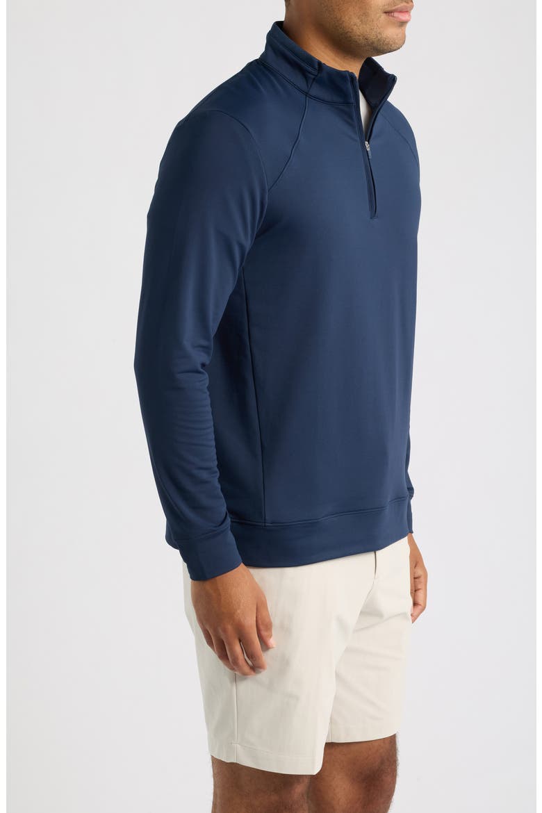 Brushed Back Quarter Zip Performance Pullover, Alternate, color, TWILIGHT