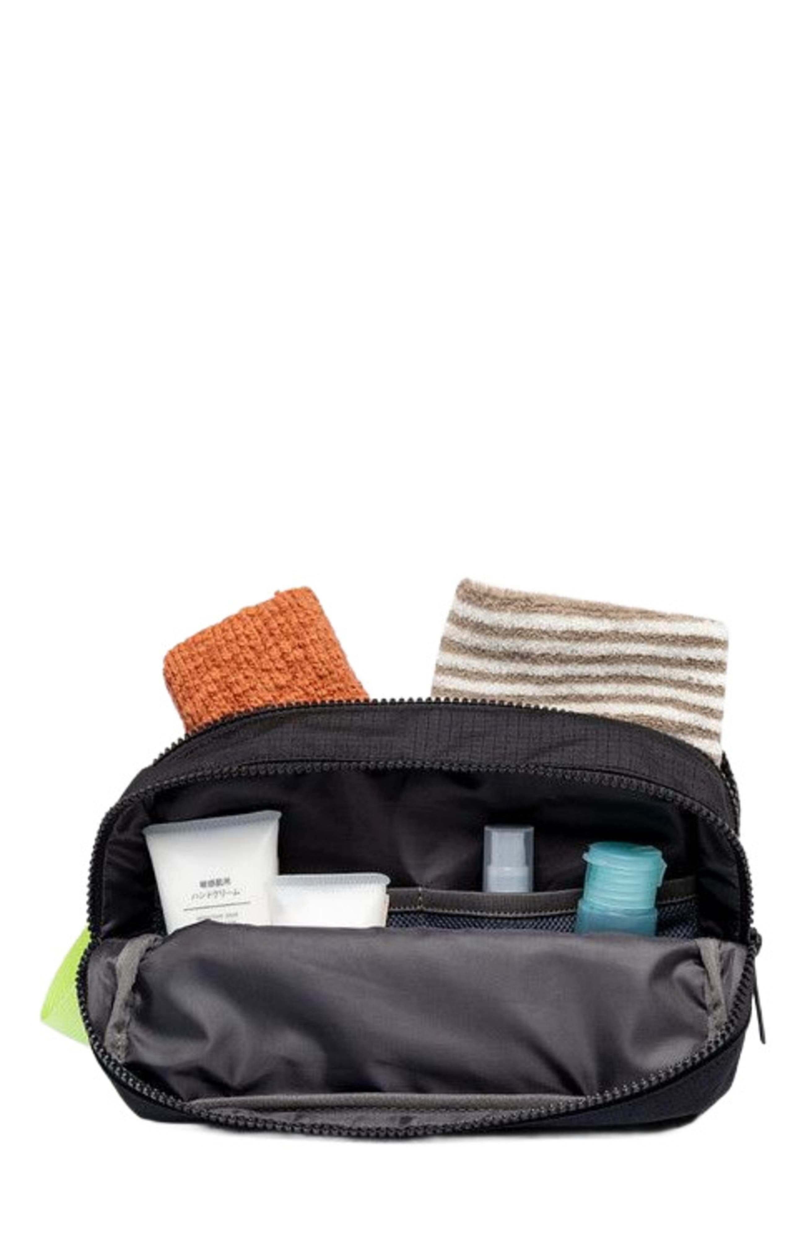 Kei Double Washbag, Alternate, color, BLACK