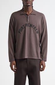 Bode Port Cotton & Merino Wool Polo