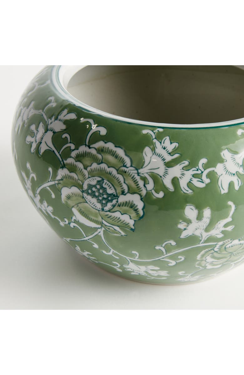 Napa Home & Garden Imperial Lotus Planter Small - Green & White Chinoiserie, Alternate, color, Green