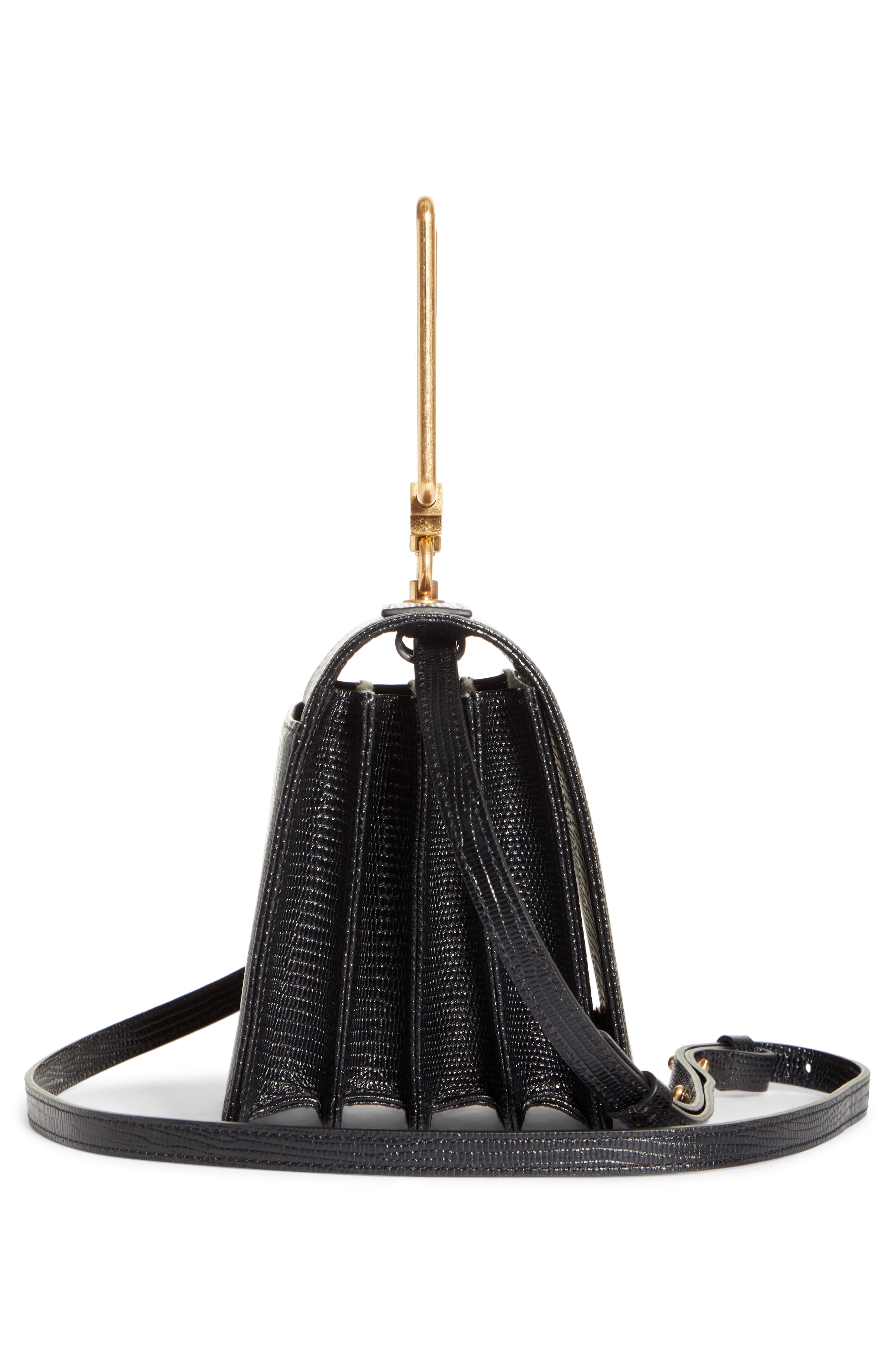 Marge Sherwood Pump Lizard Embossed Leather Top Handle Bag, Alternate, color, 