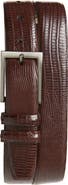 Torino Lizard Embossed Calfskin Leather Belt