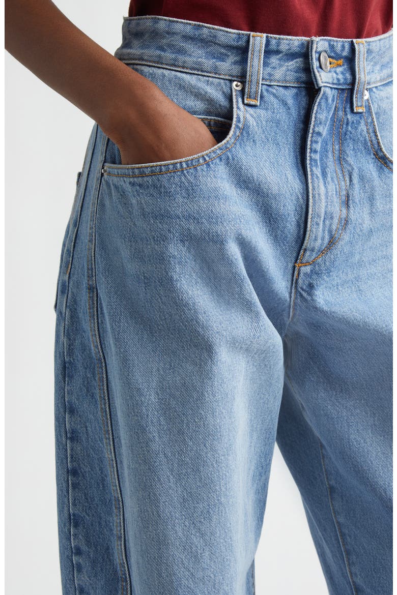 Oriane Barrel Leg Jeans, Alternate, color, LIGHT BLUE
