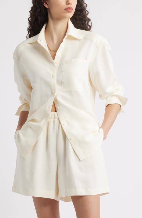 Piper Gauze Button Down Shorts Set