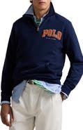 Polo Ralph Lauren Logo Appliqué Quarter Zip Fleece Pullover