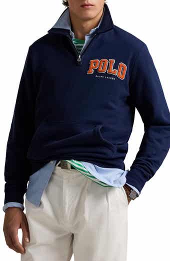 Polo Ralph Lauren Logo Appliqué Quarter Zip Fleece Pullover
