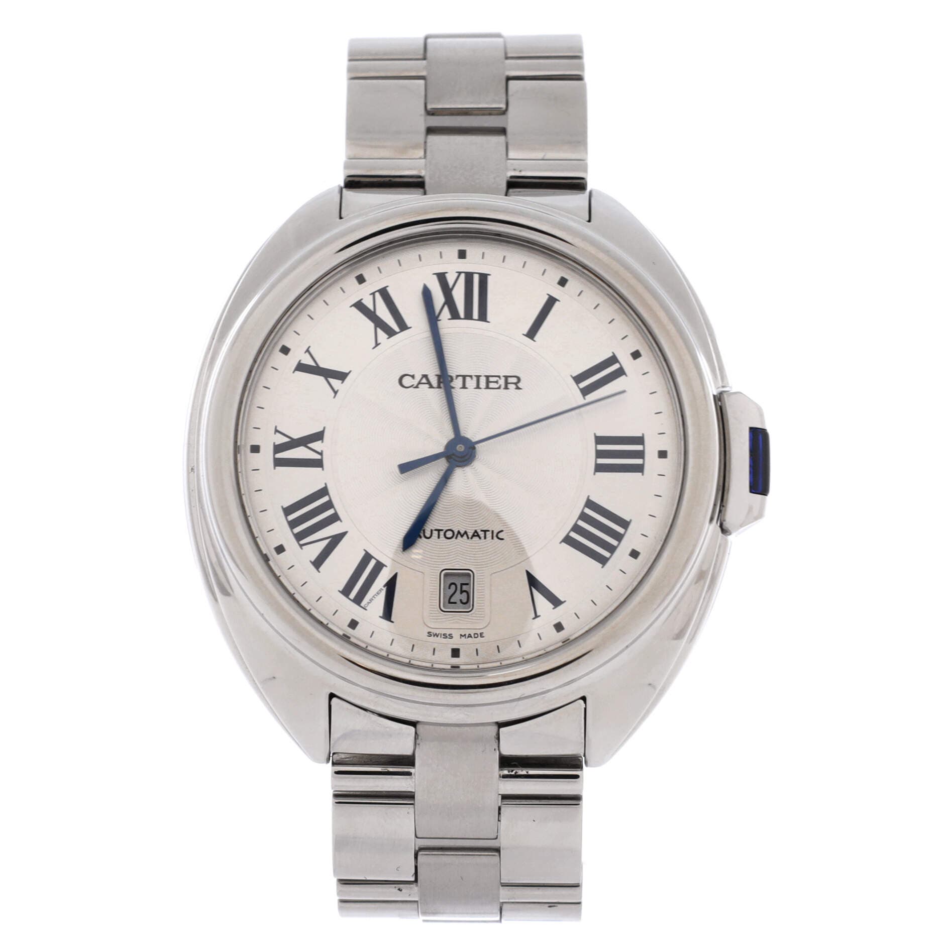 Cle de Cartier Automatic Watch Stainless Steel 40, Main, color, Metallic Silver