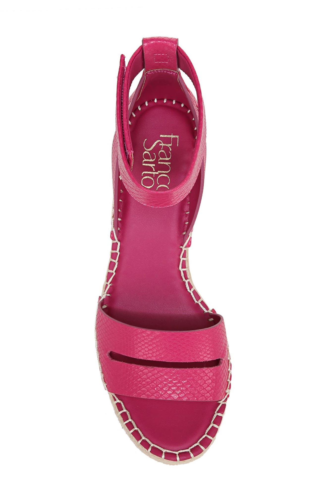 Callia Wedge Sandal, Alternate, color, FUCHSIA