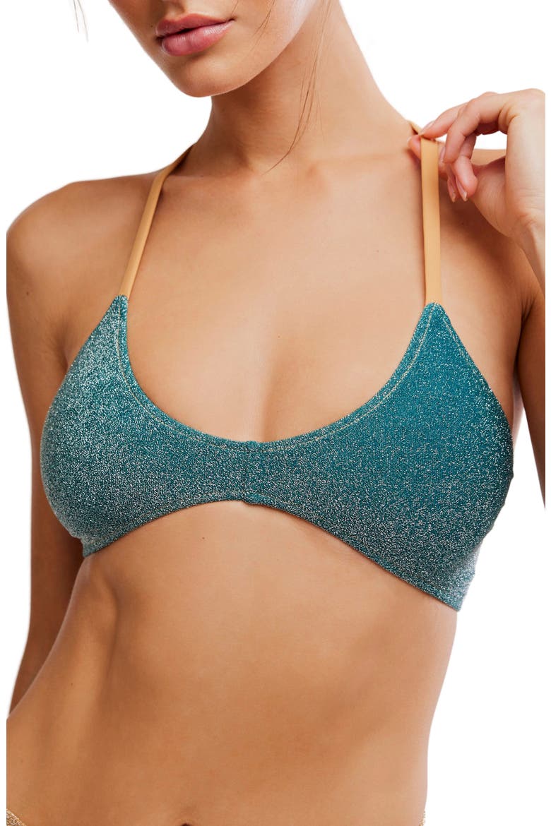 Misty Metallic Bikini Top, Main, color, NAPOLI