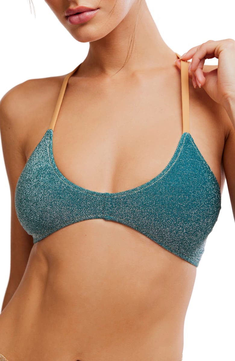 free-est by Free People Misty Metallic Bikini Top, Main, color, Napoli