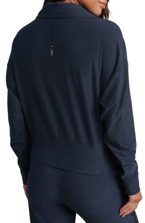 Rhone Atmosphere Crop Zip Sweatshirt In Blue