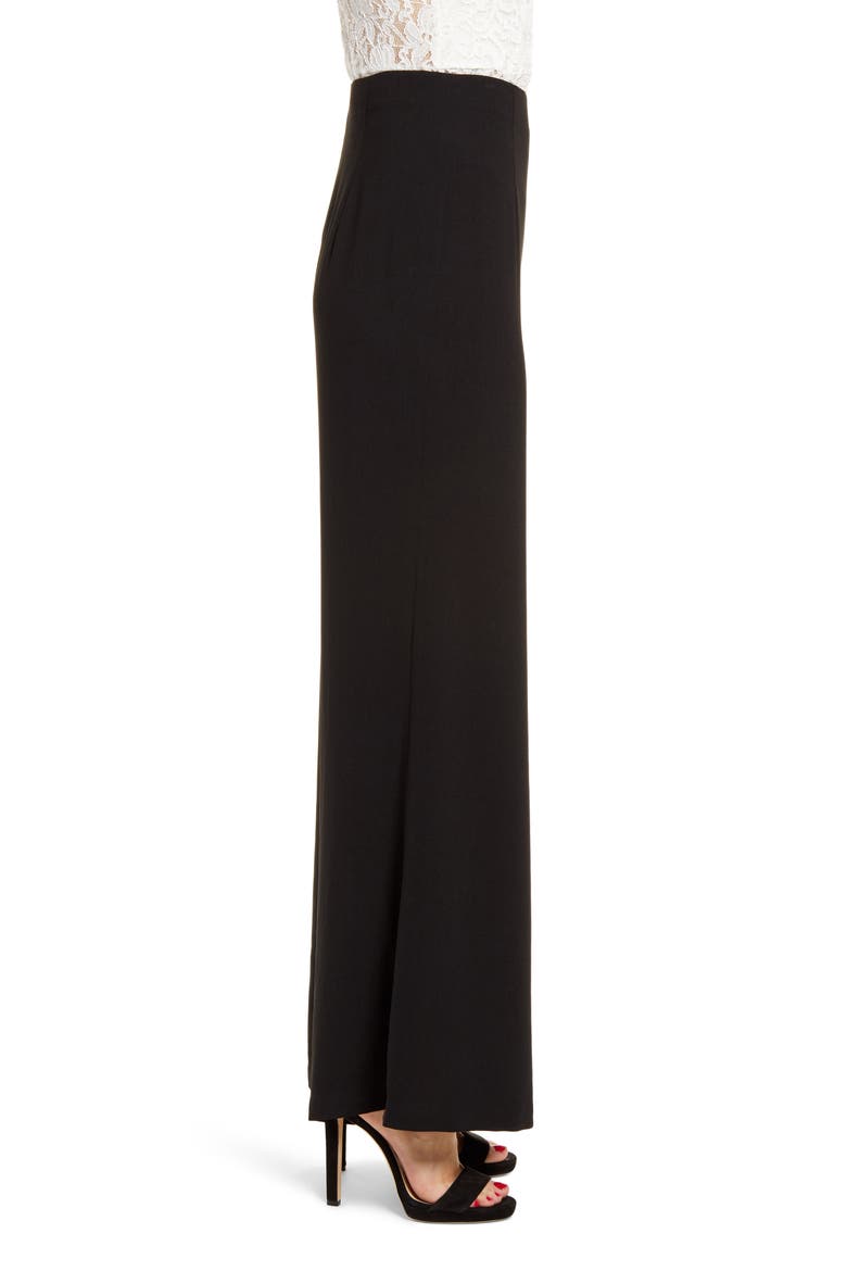 High Waist Wide Leg Pants, Alternate, color, BLACK