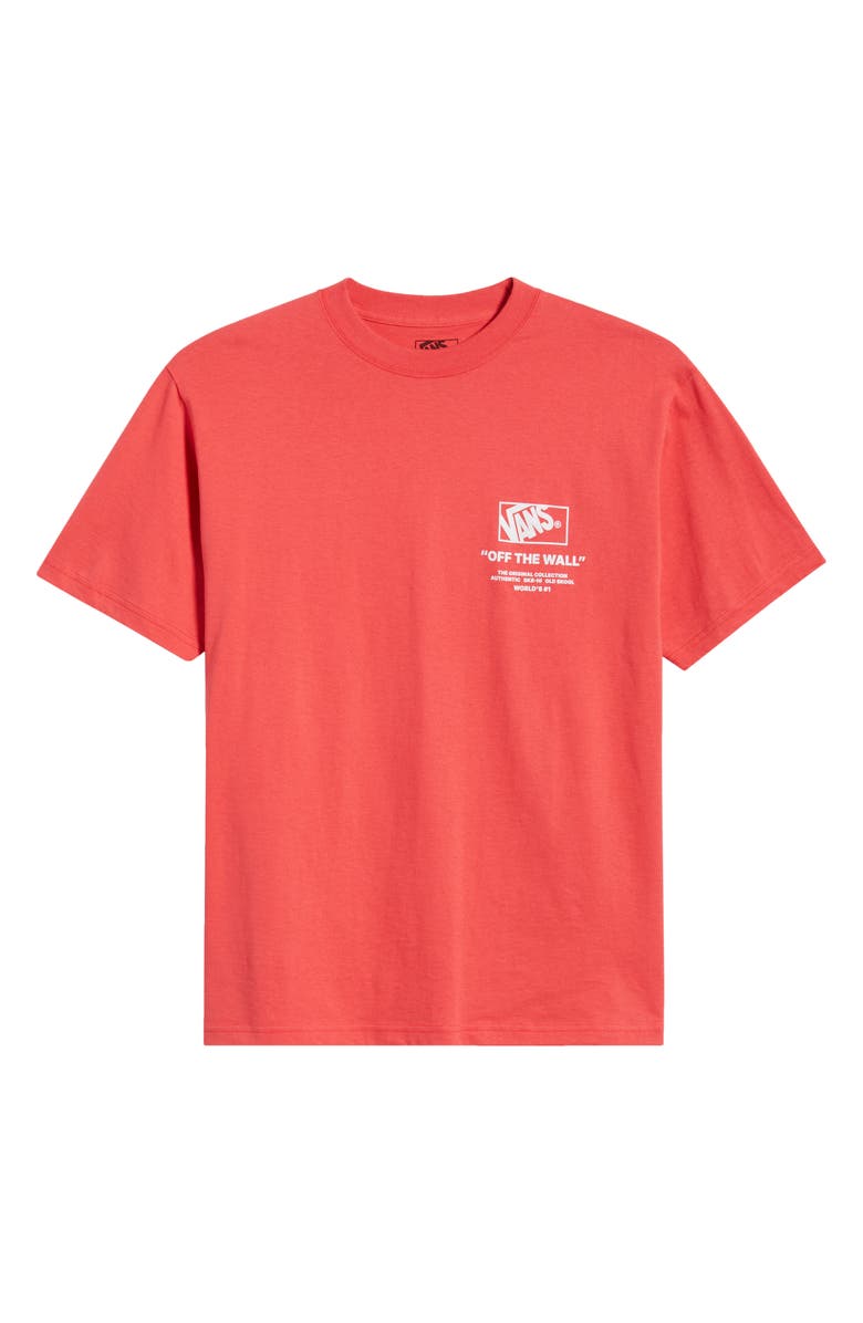 Vans Stacked HI Cotton Graphic T-Shirt, Alternate, color, Crimson Haze