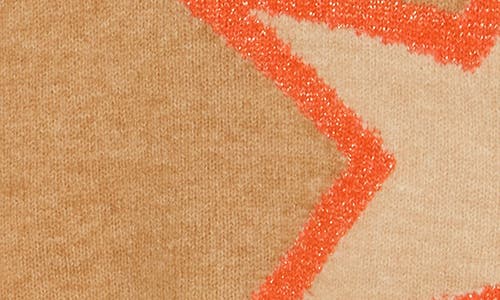 Love Token Star Sweater In Brown