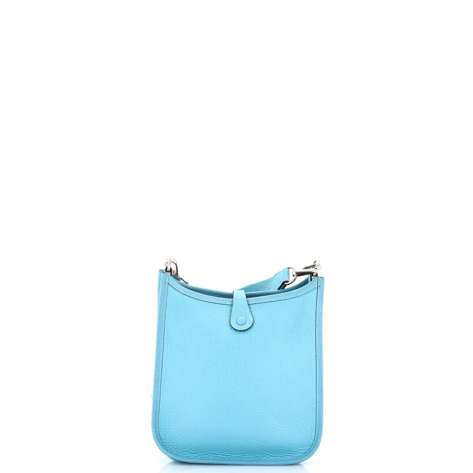 Pre-Owned Hermes Evelyne Bag Gen III Clemence TPM, Alternate, color, Bleu Atoll