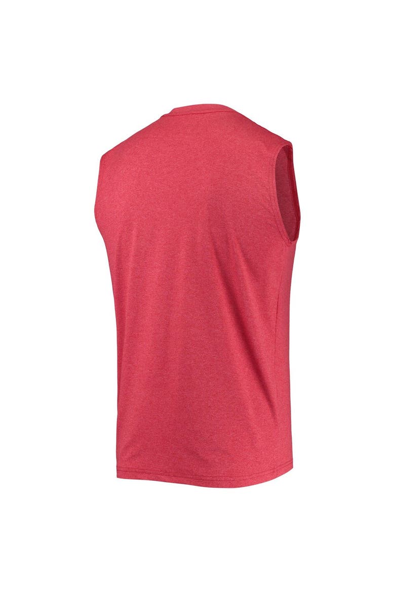 Men's New Era Heathered Red Boston Red Sox Muscle Tank Top, Alternate, color, Heather Red