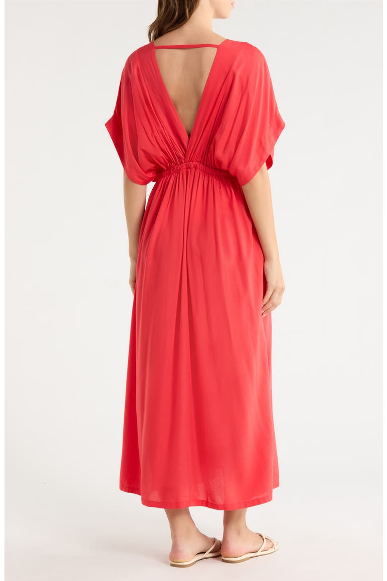 Ring Cover-Up Maxi Dress, Alternate, color, RED